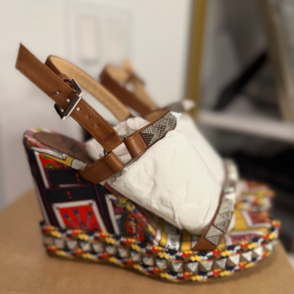 Christian Louboutin Colorful Wedge Sandals